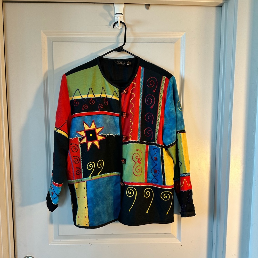 Allure Geometric Artsy Boho Shacket/Top, size Large